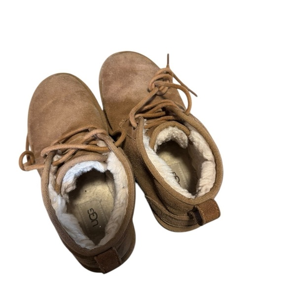 UGG Boots Womens 8 Brown Tan Neumel Chukka Chestnut Suede Ankle Bootie Shearling - Picture 8 of 10